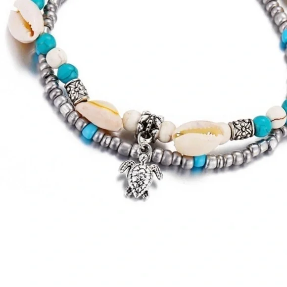 Bohemian Hawaiian Sea Tortoise Anklet - Picture 5 of 6